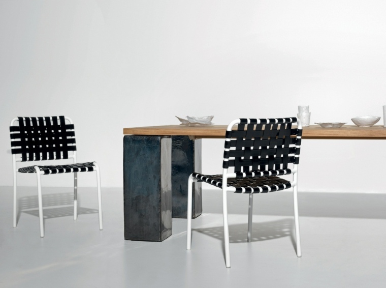 table de jardin bois céramique design acier moderne chaise jardin