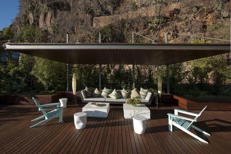 terrasse extérieure maison bois moderne