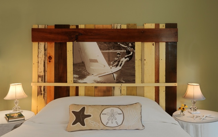 tete de lit avec bois de récup