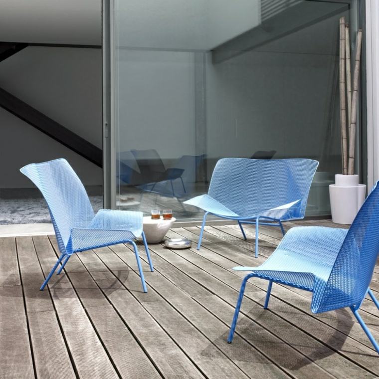 aménagement extérieur meubles chaises modernes terrasse
