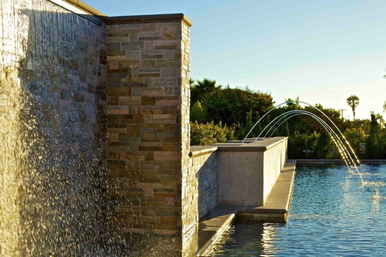 bassin aquatique fontaine de jardin style moderne