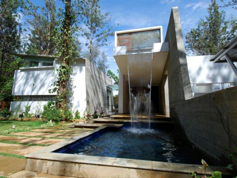 mini bassin de jardin fontaine moderne exterieur
