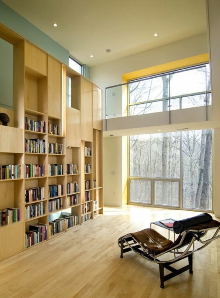 idée bibliothèque aménager design mobilier bois 