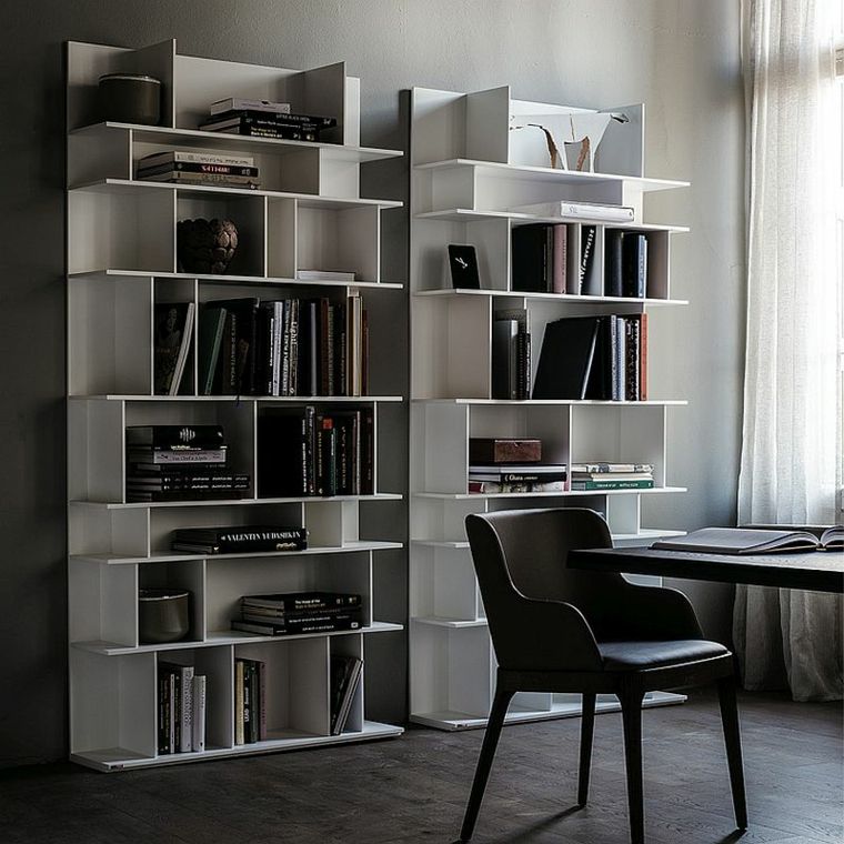 design moderne bureau à domicile idée bibliothèque aménager espace fauteuil