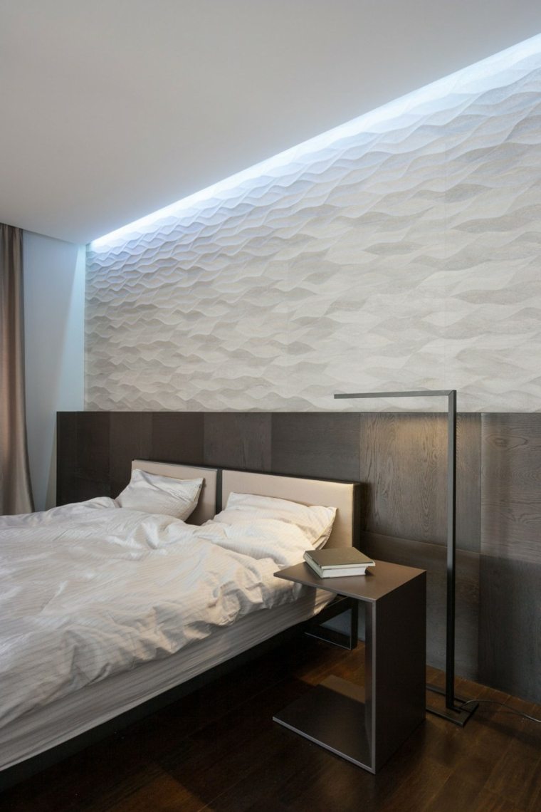 design moderne chambre à coucher éclairage idée