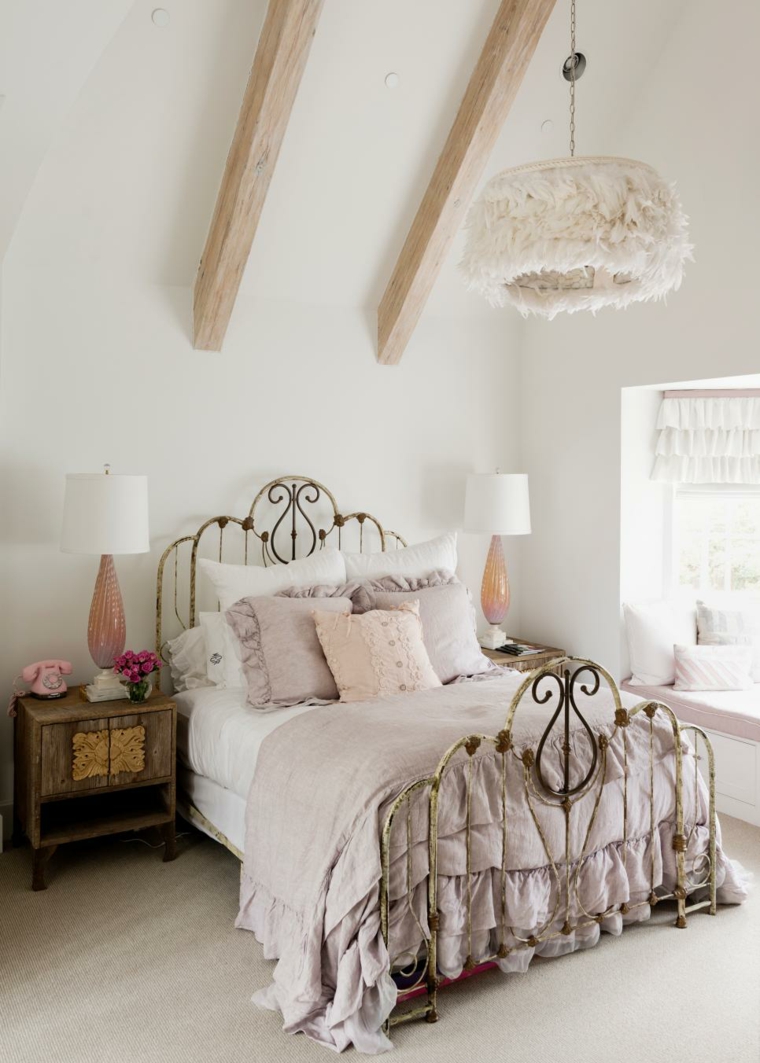 image chambre shabby chic idee deco fille