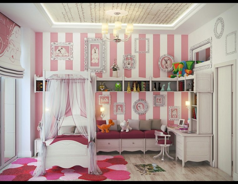 chambres shabby chic enfant decoration fille