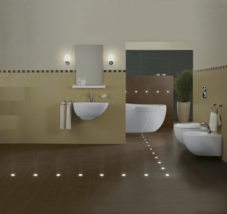 éclairage led salle de bain decoration style moderne