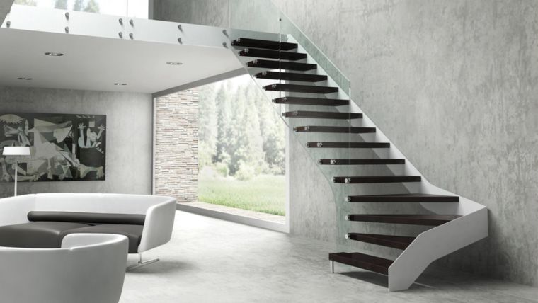 escalier intérieur maison moderne idee deco 