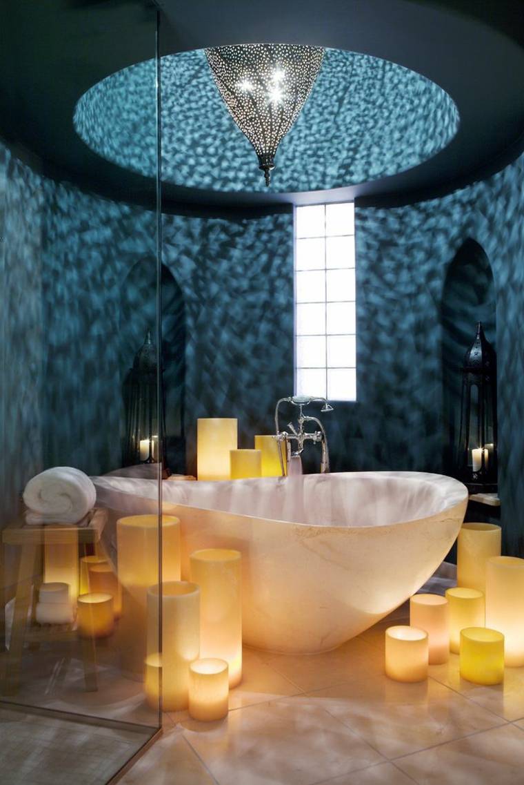 idée romantique saint valentin bougies salle de bain