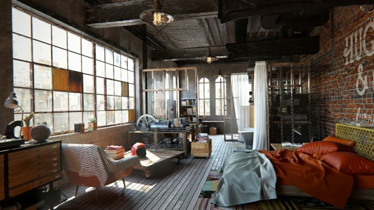 loft contemporain industriel style déco intérieur style idée