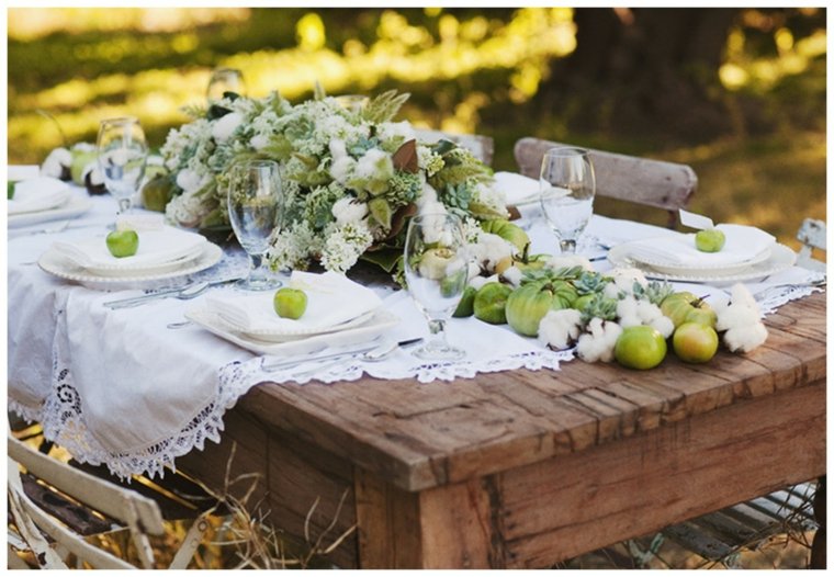 mariage champêtre idees decoration table