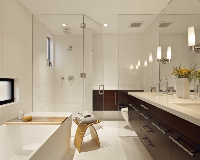 meuble de salle de bain interieur design zen