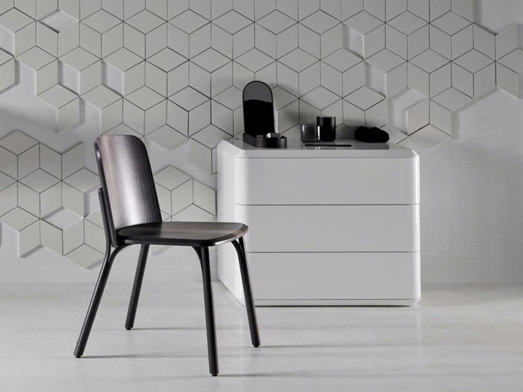 meuble salle de bain en teck design moderne idée 