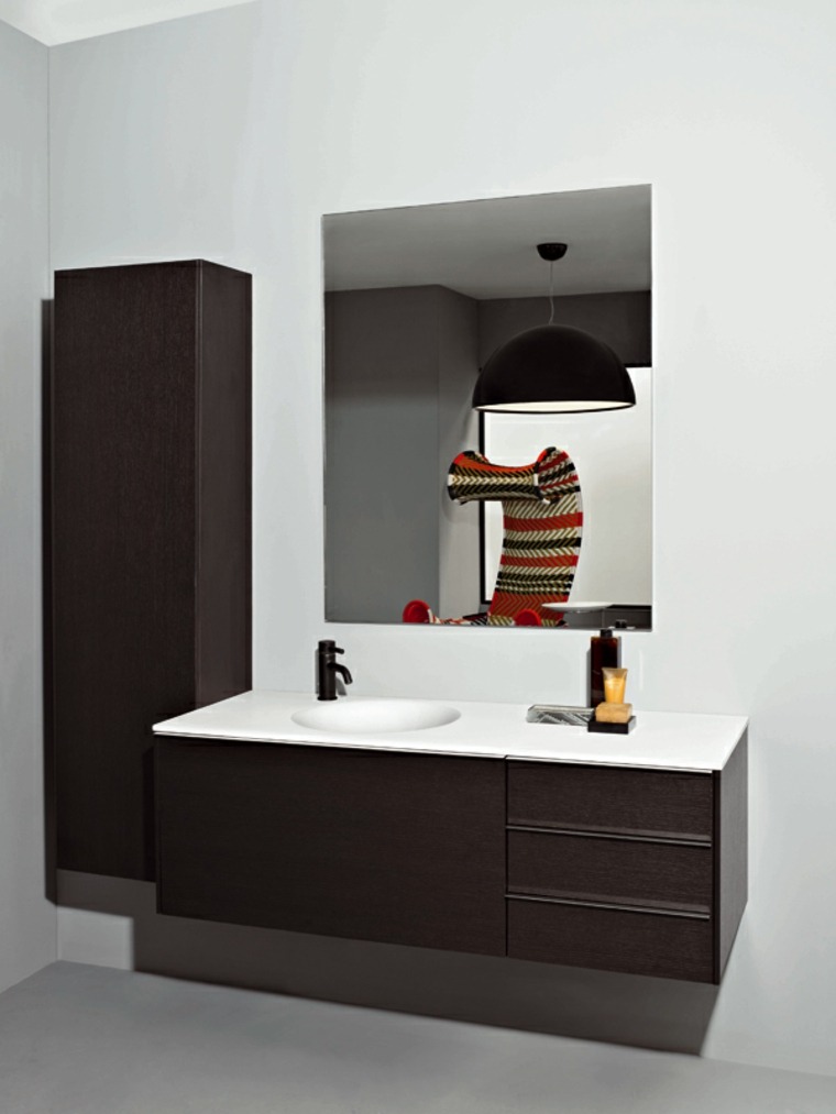 meuble salle de bain bois idée design aménager 
