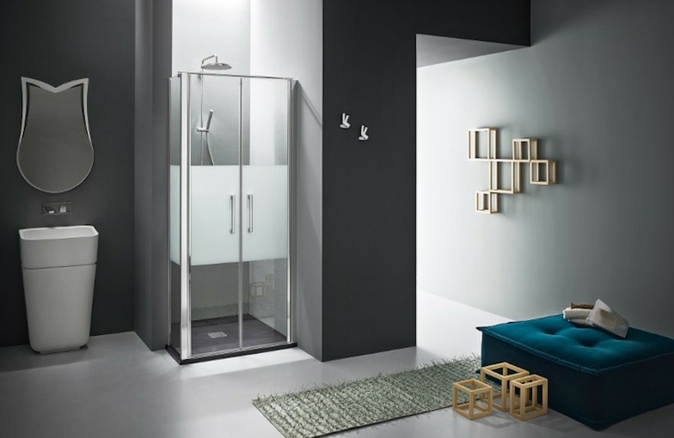 meuble salle de bain design aménager idée cabine douche