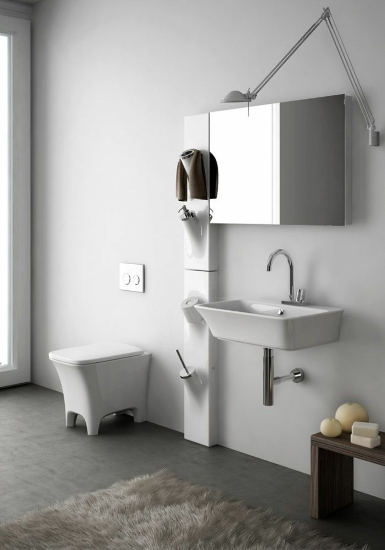 meuble salle de bain design élégant moderne idée miroir