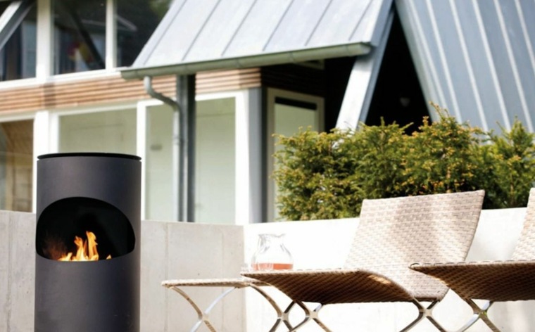 foyer terrasse design cheminee bioethanol design
