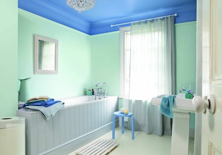 plafond salle de bain couleur peinture