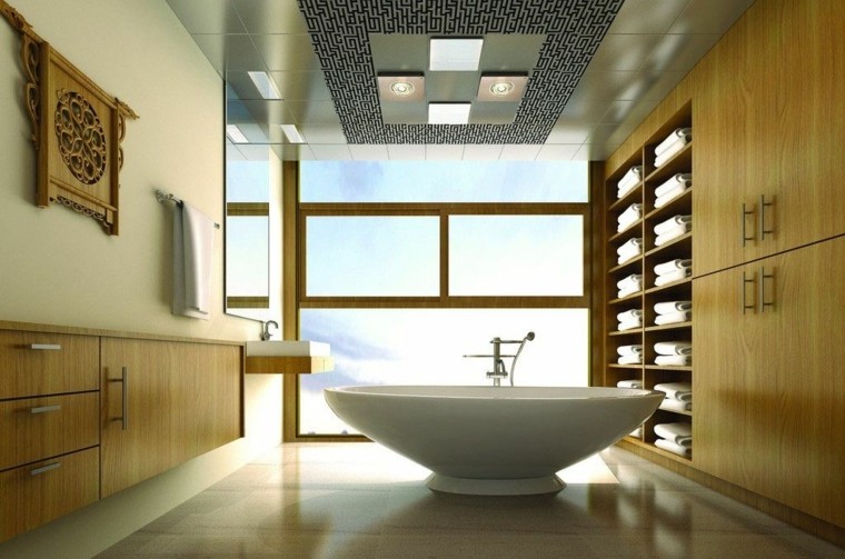 idee plafond salle de bain design moderne