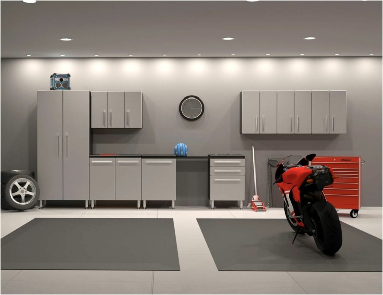 rangement garage amenagement meubles modernes