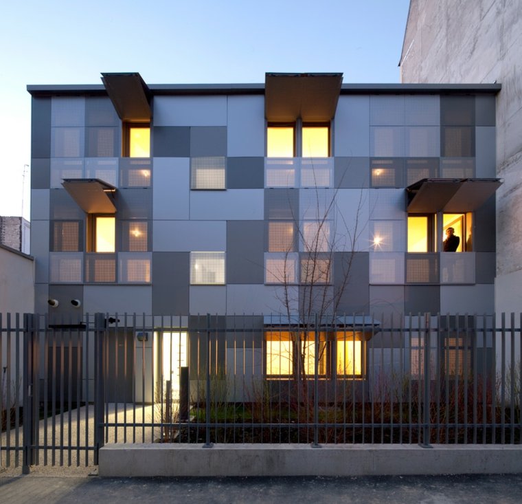 résidence moderne RMDM architects jeu de matériaux