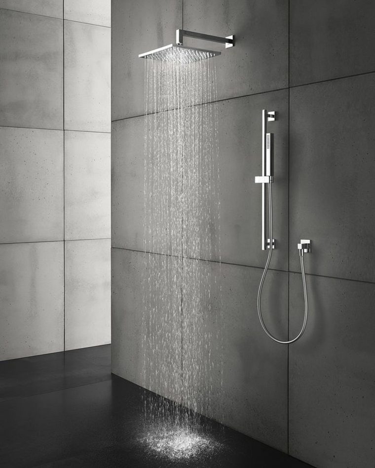 salle de bain avec douche italienne idee deco masculine