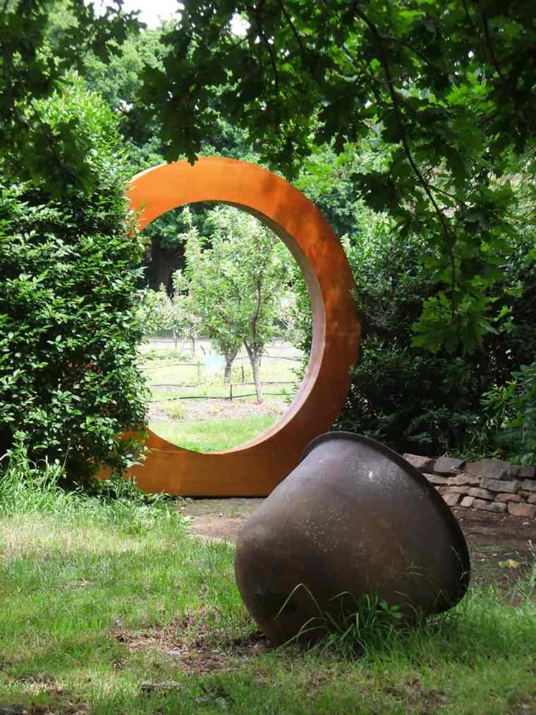 sculpture de jardin corten acier