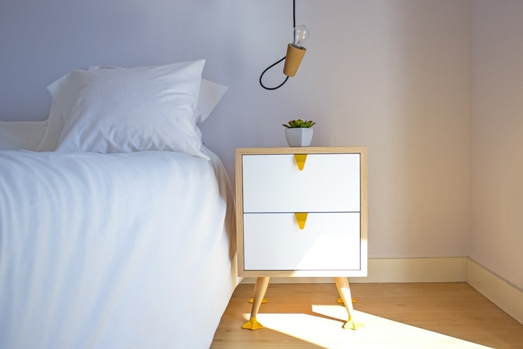 table de chevet moderne idée chambre à coucher design