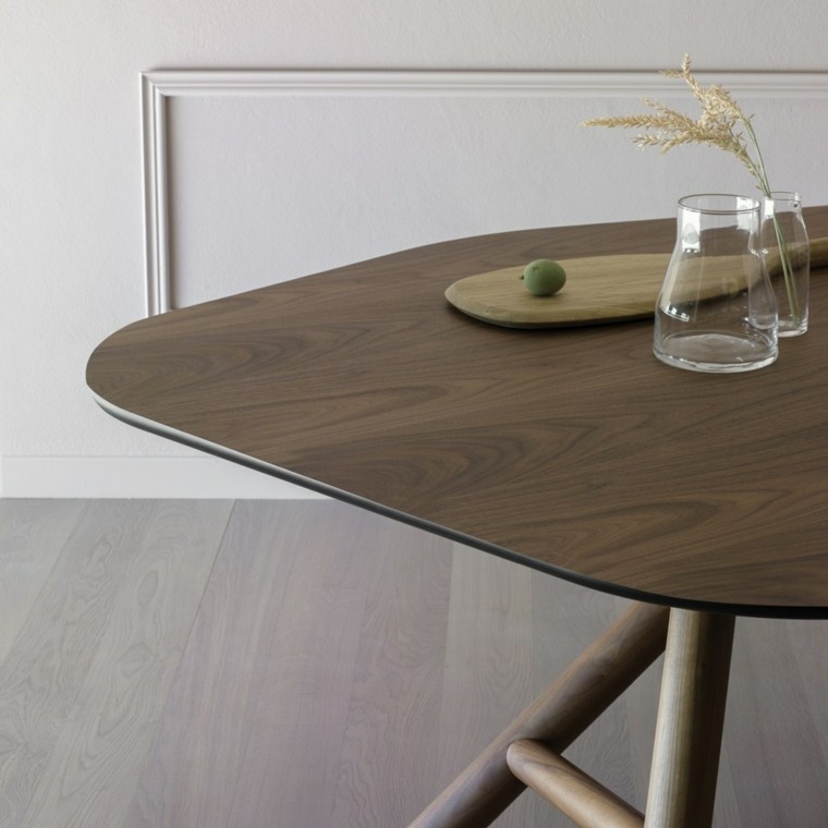 table bois salle à manger noyer idée bois design aménager 
