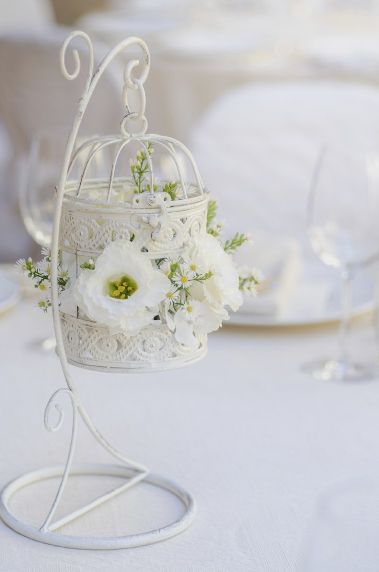 thème de mariage idee table decoration blanc
