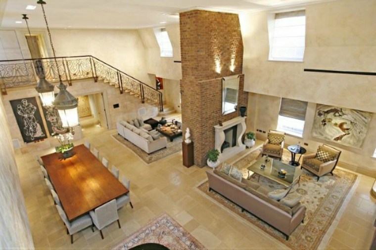 appartement luxe terrasse pièce moderne grand salle à manger 