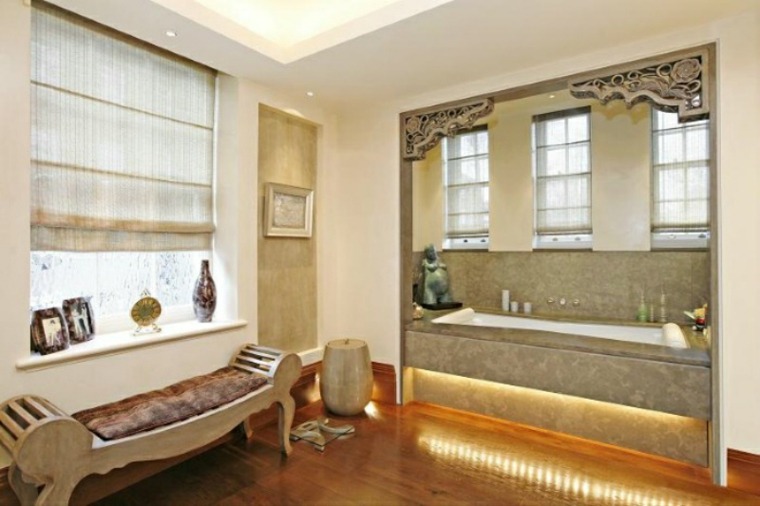 salle de bains luxe idées banc aménager mobilier luxe design