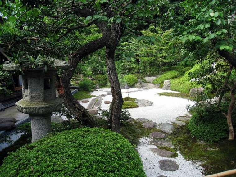 jardin japonais idée allée de jardin pierres aménager extérieur 