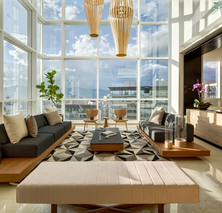 appartement avec terrasse deco contemporaine penthouse