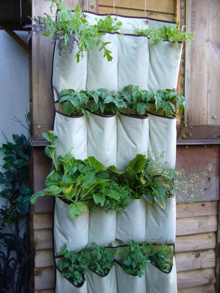 potager en poches idée diy jardin vertical 