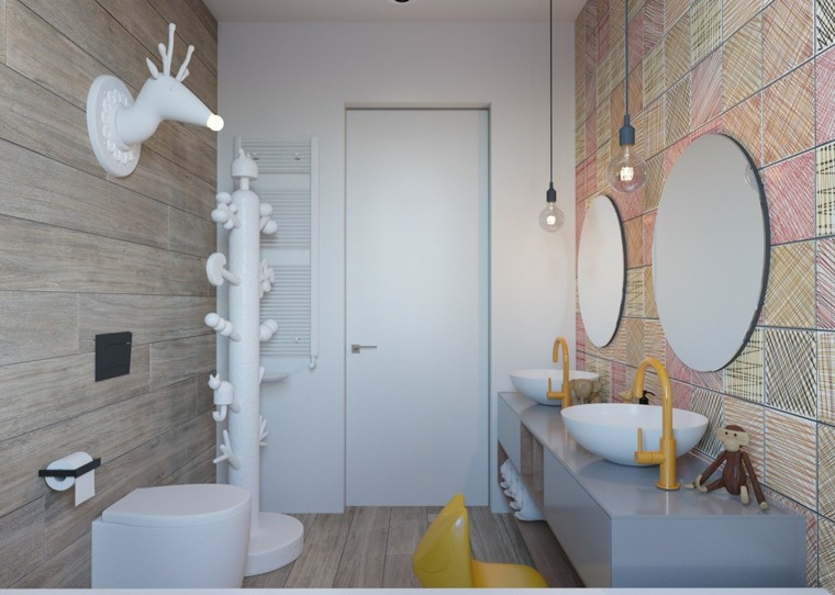 décoration enfant carrelage design salle de bain