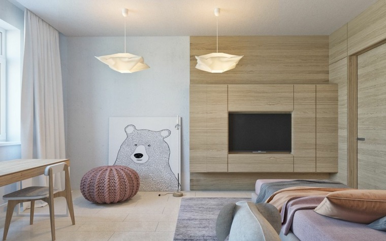 décoration enfant chambre meubles bois