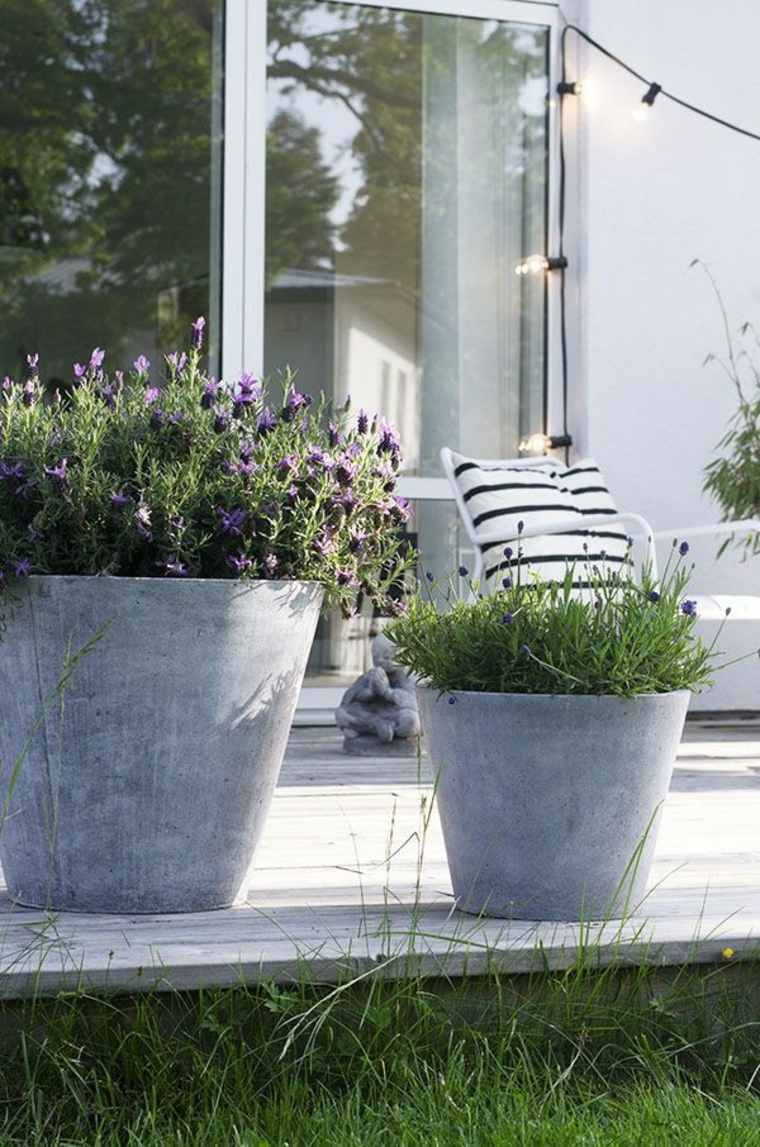 décoration extérieure idée plantes pots fleurs tendance extérieur