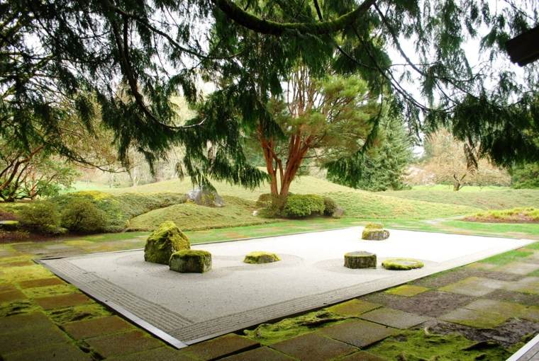 créer un jardin zen idée pierres aménager espace extérieur