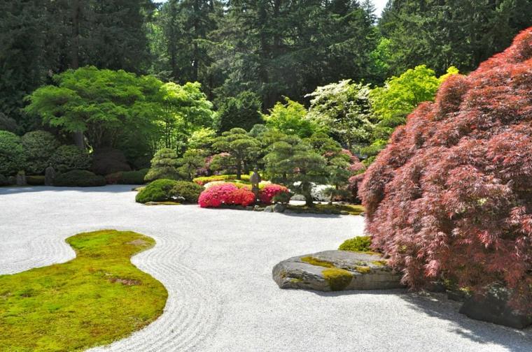 jardin zen moderne idée aménager extérieur espace 