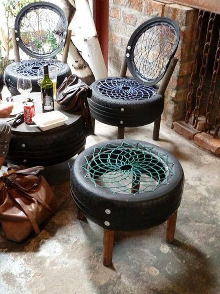 fabriquer un salon de jardin pneus