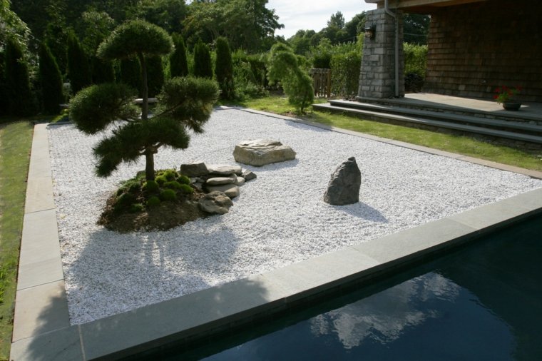 jardin japonais zen aménager idée pierre décorer rochers