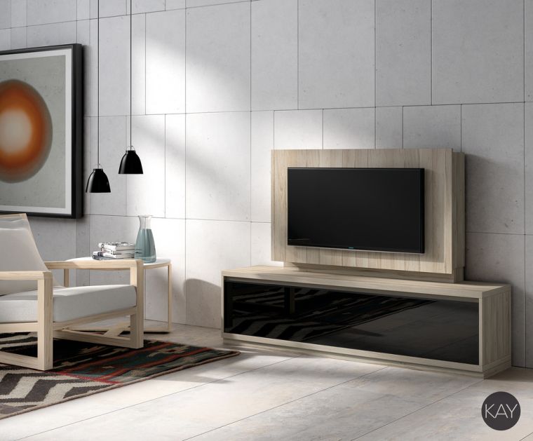 meuble télé design deco bois salon