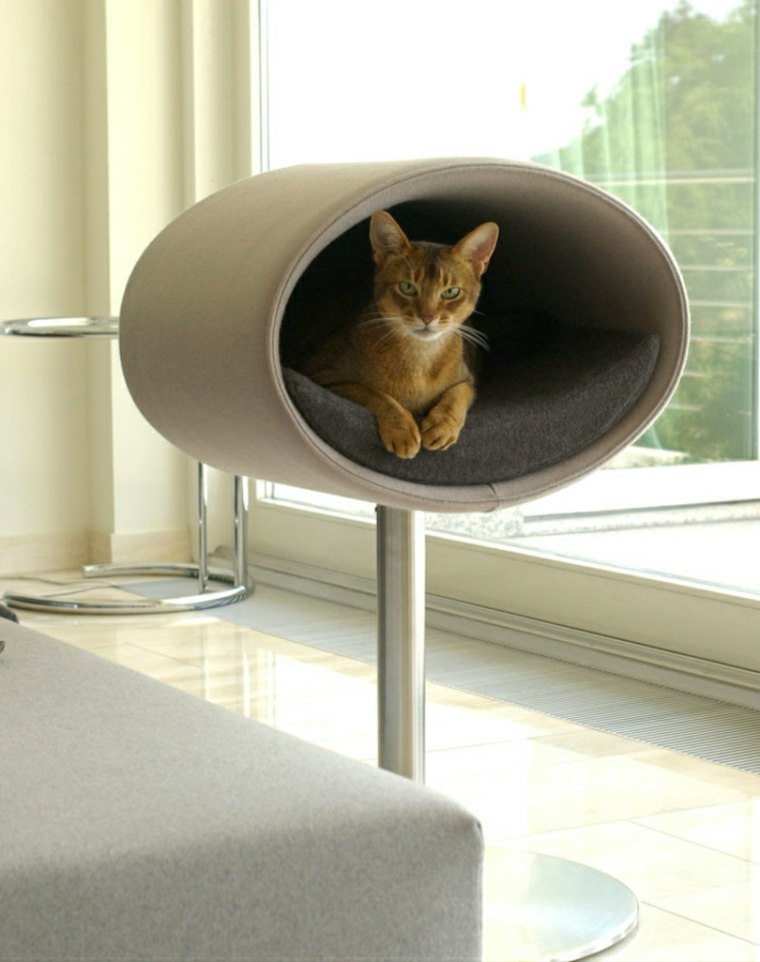 niche pour chat sur pied lit felin design