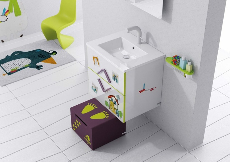 salle de bain enfant mobilier design moderne