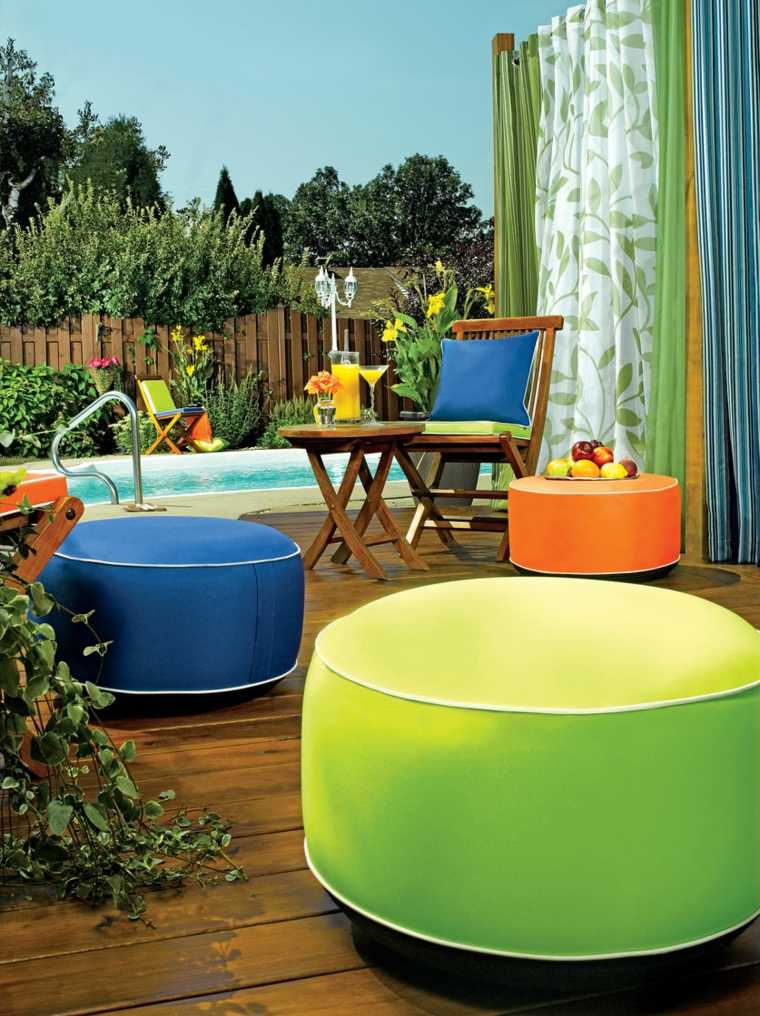 table basse de jardin pouf terrasse exterieure