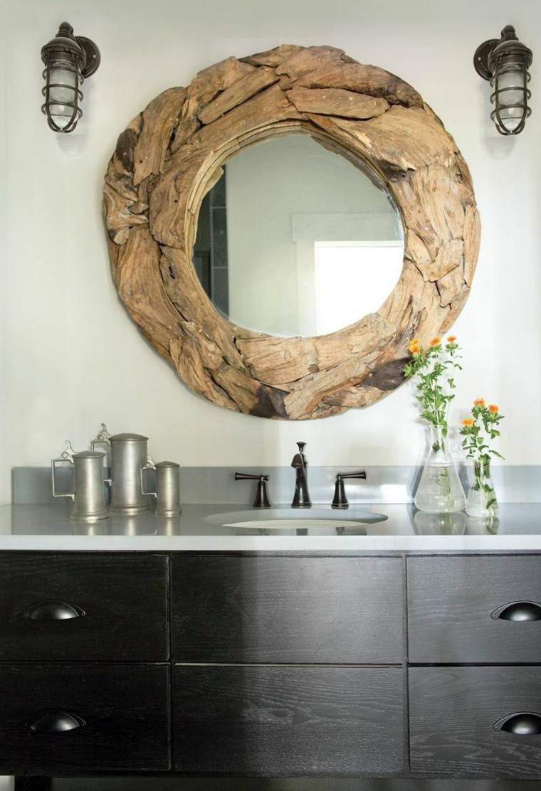 diy déco bois flotté bricolage miroir salle de bain