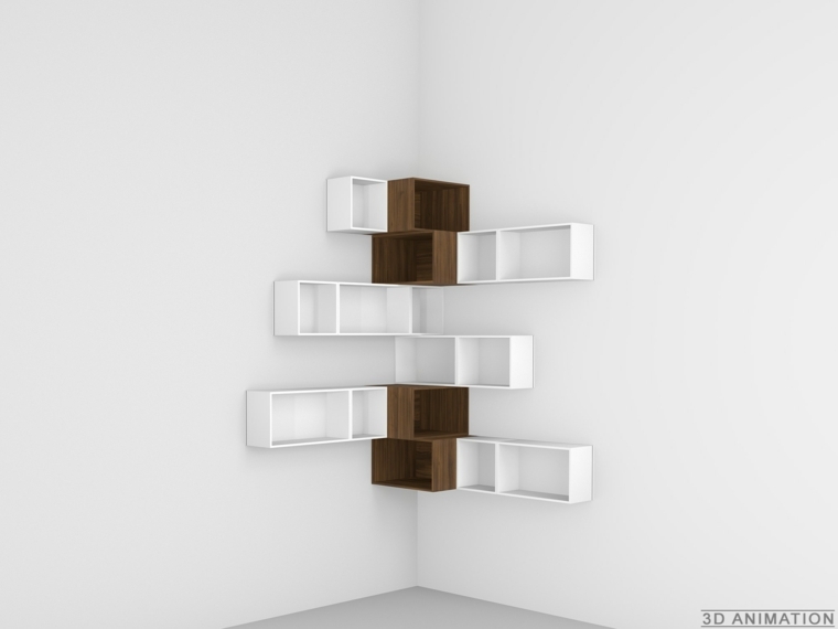 design étagère modulaire bois idée intérieur salon