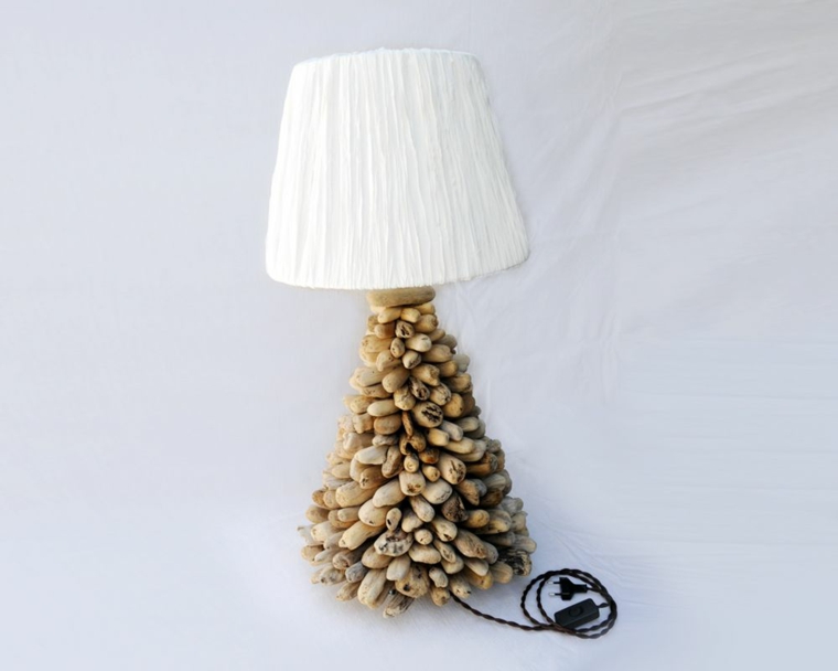 projet lampe chevet bois flotte